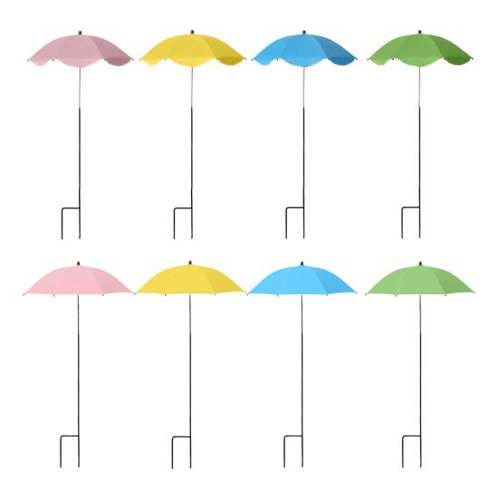 Plant Umbrella for Outdoor Plants Height Adjustable Umbrella with Stake Garden Umbrella Shade Protect Plants from Sun for Potted Plants Flower Beds