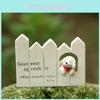 Resin Cartoon Dog Fence Miniature For Micro Landscape And Succulent Display