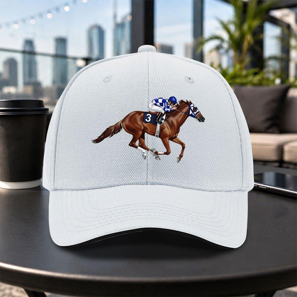 Racing Jockey Adjustable Baseball Cap Lightweight Printed Unisex Cap for Sports Daily Commute Parties Vacations