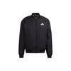 Solid Color Sports Bomber Cotton Jacket Men Outerwear Black GV5356