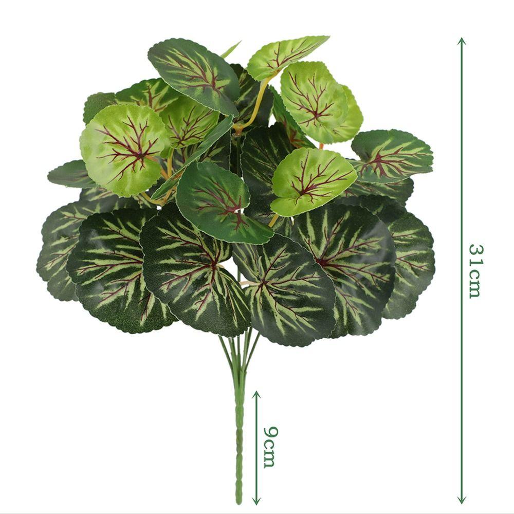 7 Голов Искусственные Листья Зеленого Растения Большое Искусственное Растение Украшение для Офисного Стола