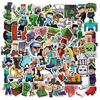 100pcs Game Minecraft Stickers Diy Waterproof Lapyop Bike Luggage Suitcase Decal