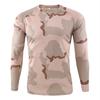 Spring and Autumn Outdoor Python Print 3D Jungle Camouflage Training Clothing Crewneck T Shirt Men's Loose Long Sleeves