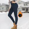Женские термо леггинсы с высокой талией, повседневные спортивные, с карманами, для осени/зимы