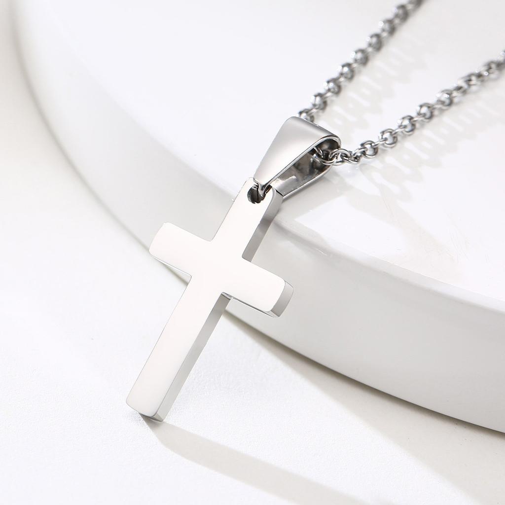 2026 Cross Pendant Jewelry Simple Glossy Versatile, Couple Necklace