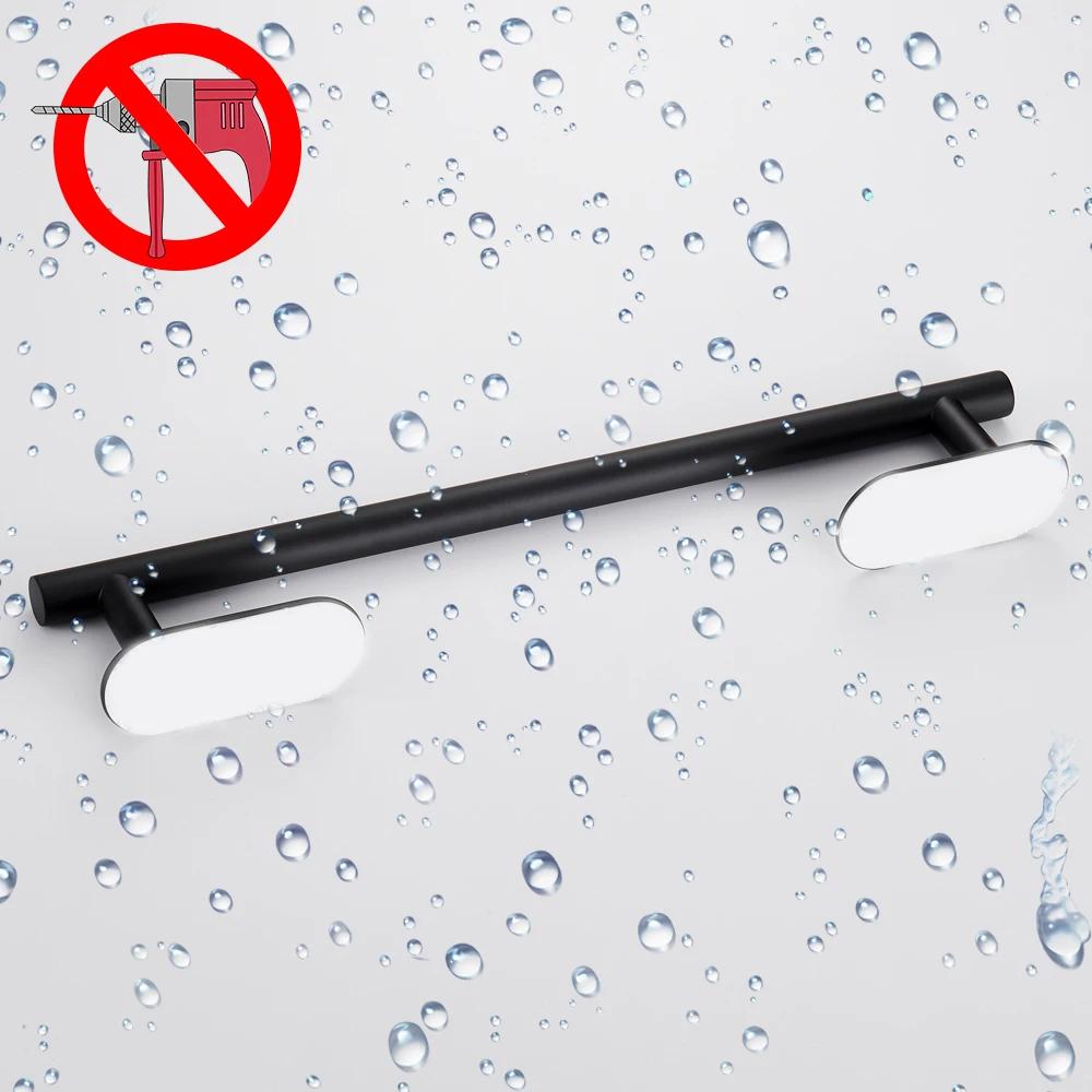 50 см вешалка для полотенец из нержавеющей стали для ванной комнаты, без сверления, самоклеящаяся настенная полка для полотенец, вешалка для домашней ванной