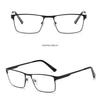 Men Square Metal Large Frame Reading Presbyopia Glasses Business Eyewear