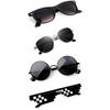 Sheomy Unisex Combo предлагает набор из 4 очков pathan Sunglasses Rectangle Retro Vintage Narrow Women::Мужчины, МКН-425