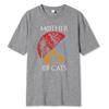 Cat Family Mother Of Cats Printing Male T Shirts Quality Tshirt Summer Casual Cotton Tops Breathable Tee Clothes Man