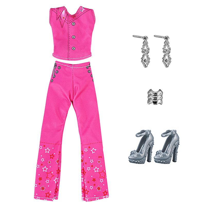 30 см 11-дюймовая кукольная одежда клетчатое платье топ с пайетками брюки полосатая одежда аксессуары игрушки для девочек подарок