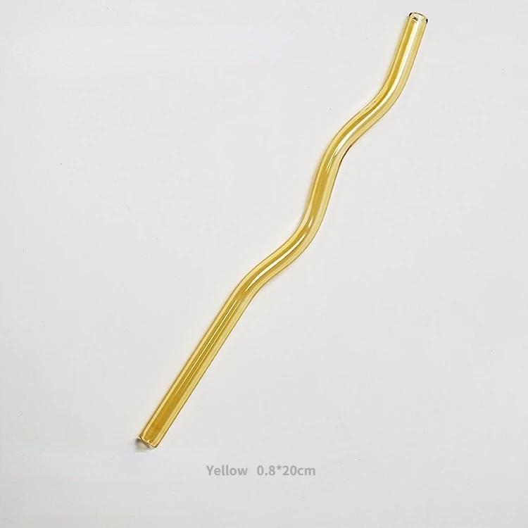 Многоразовая стеклянная соломинка с длинной ножкой, стеклянная соломинка оптом, термостойкие стеклянные соломинки для питьевой воды, экологически чистая посуда для напитков