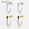100% стерлингового серебра 925 пробы золотые серьги-кольца в форме змеи пирсинг кулон с раздельным покрытием CZ змея для женщин 2023 года ювелирные украшения подарок
