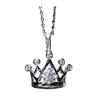 Женское ожерелье с кубическим цирконием в форме короны, выдолбленное, гальванизированная медь, яркий цвет