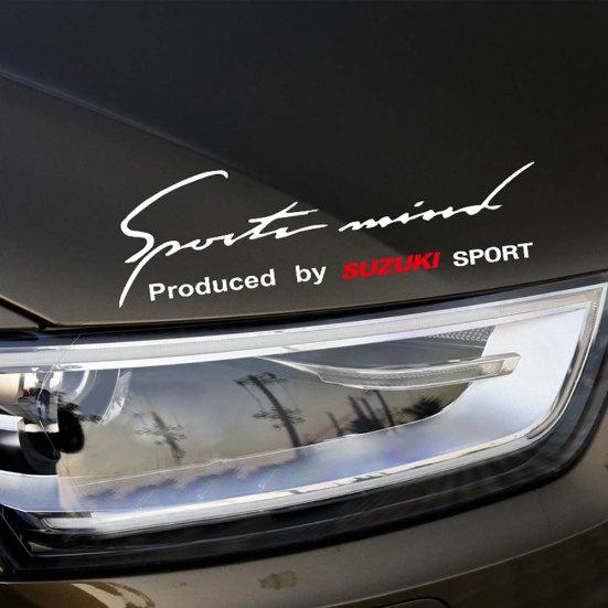 Sports Mind Letters Car Hood Bonnet Headlight Decals Sticker Decor for Suzuki