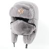 Russian Soviet Military Cap Trapper Hat Ushanka Russian Fur Hat Thick Warm Plush Earflap for Skiing Hunting