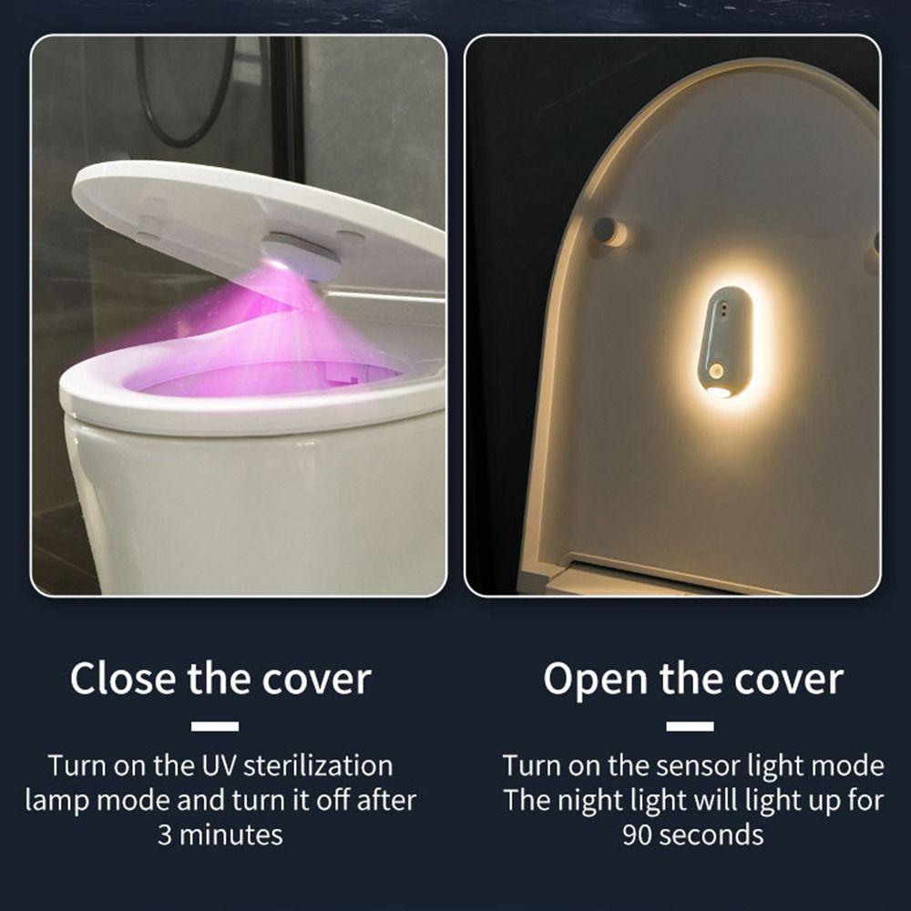 RGB Color Changing Toilet Lid Sanitizer Automatic UV Sterilization Toilet Sensor Light  Travel
