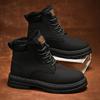 Men's Heavy-Duty Winter Snow BootsLace-Up Booties for Ice, Snow,, Outdoor - Warm Warmth for Skiing, Walking