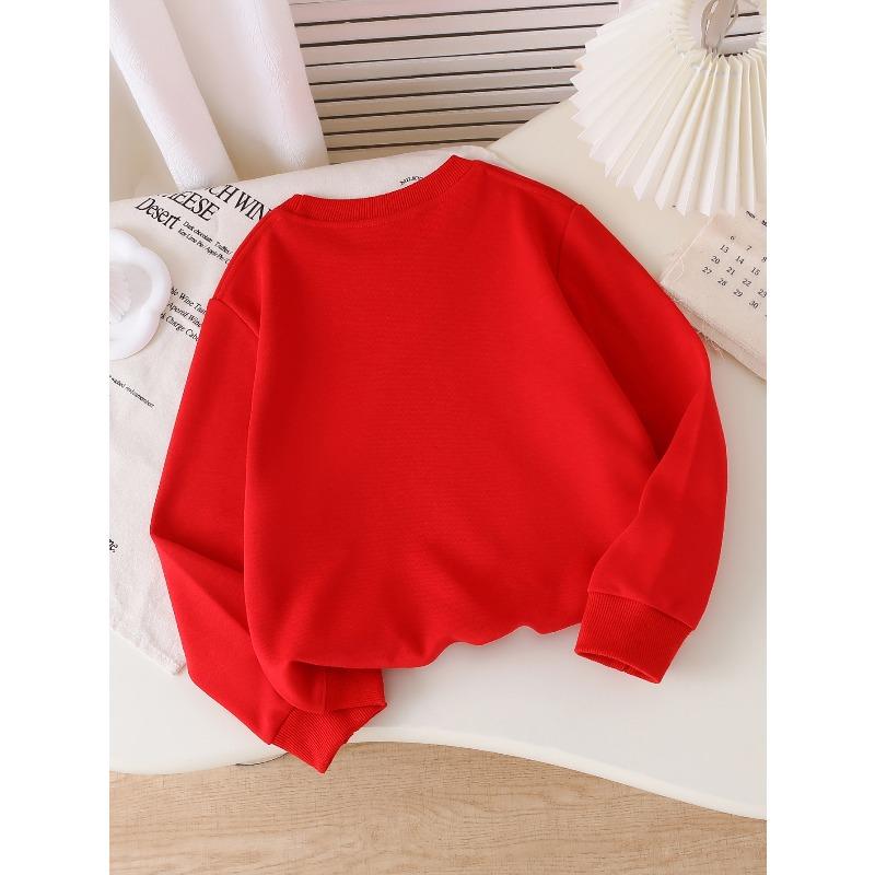 Girls' Crewneck Sweatshirt Hi Panda Cute Panda Face Design Machine Washable, Spring And Autumn