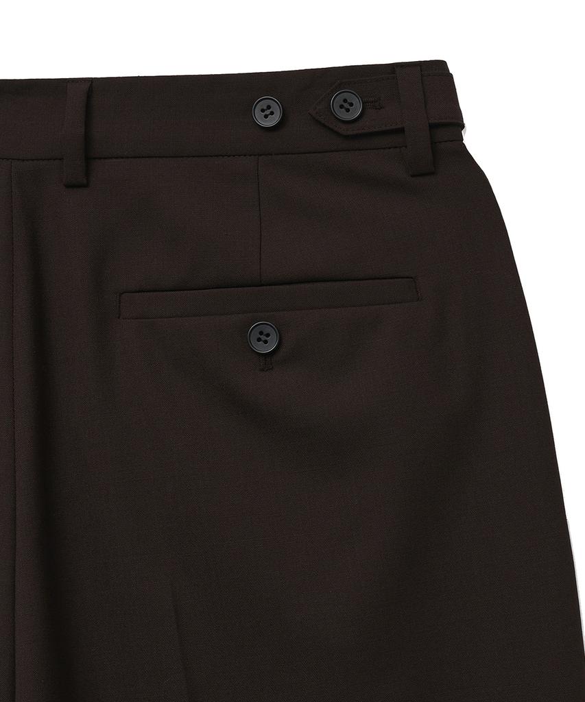 Широкие брюки из легкой шерсти NOIRER (коричневый)