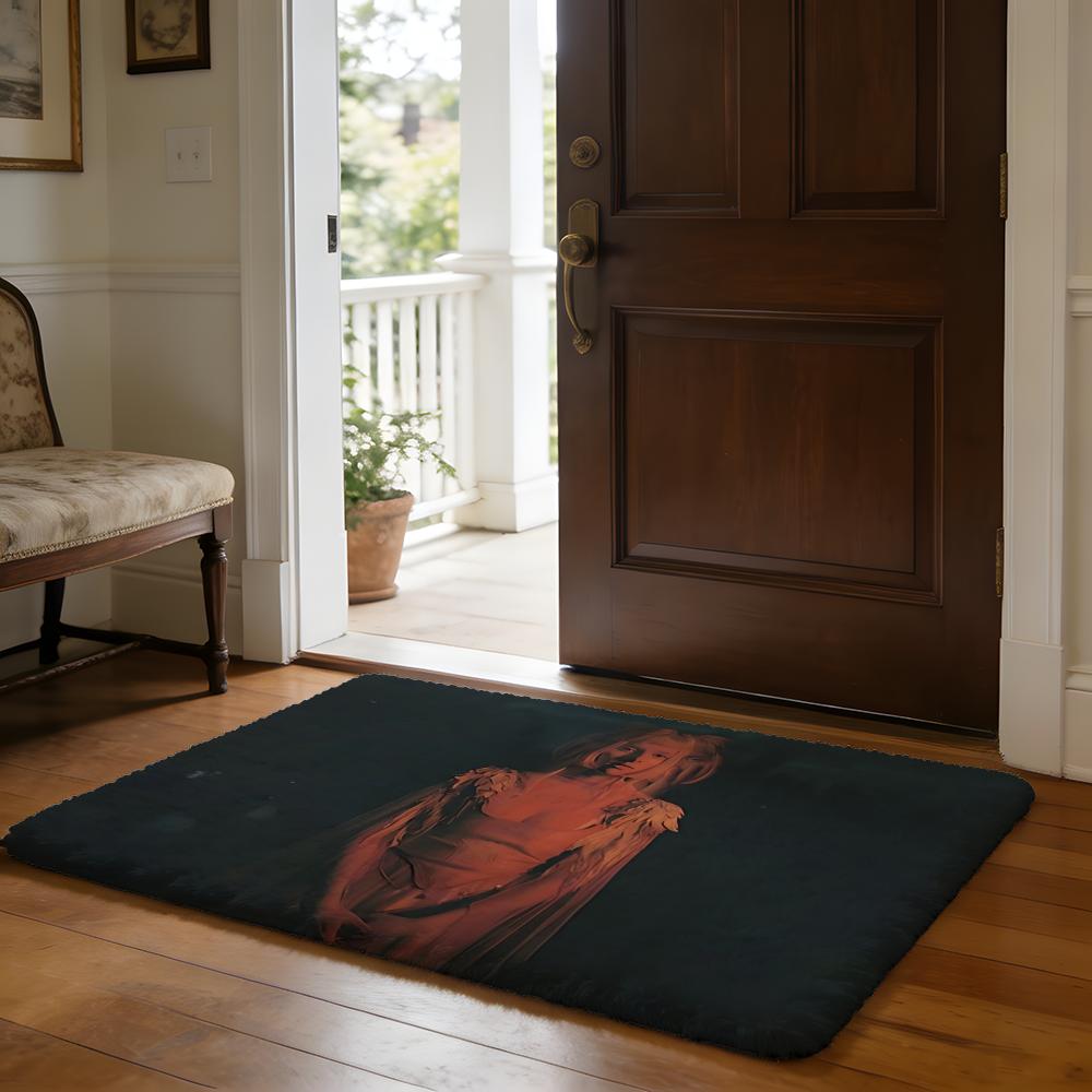 Floor Mat Soft Flannel Rug Non Slip Absorbent Mat for Bathroom Bedroom Home Decor O Orla Kiely Flower