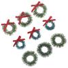 10Pcs Mini Christmas Wreaths Miniature Garden Home Decoration Dollhouse Decor