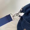 Embroidered Denim Bag Women's Large Capacity Shoulder Crossbody Bag