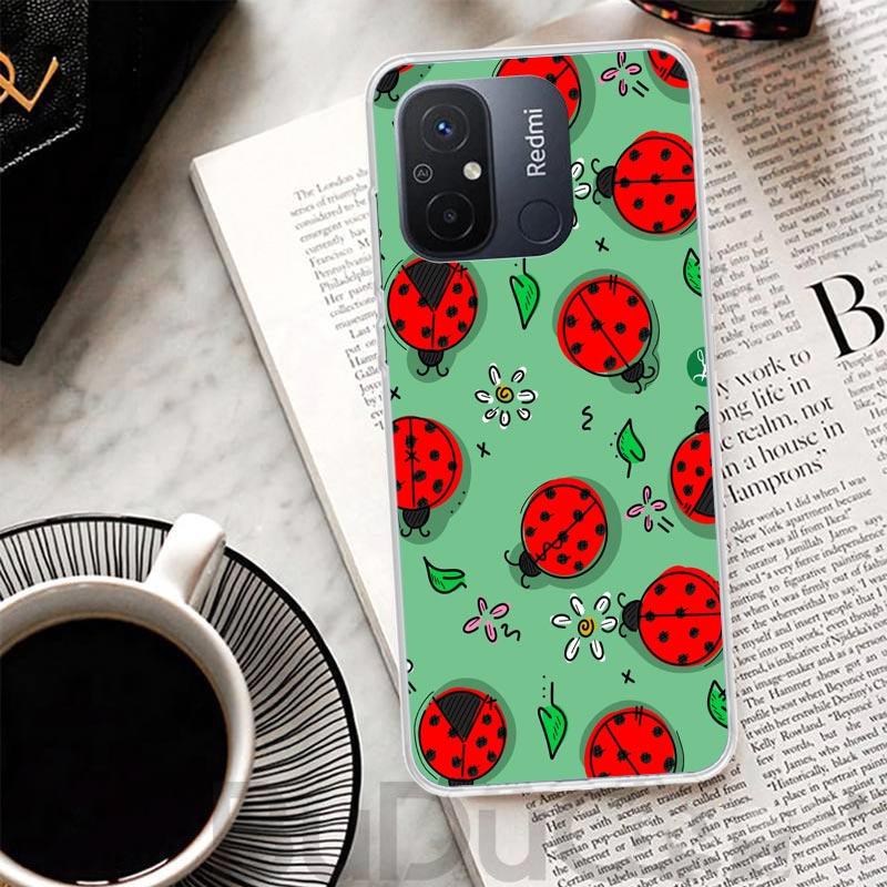 Чехол-божья коровка с семью точками Для Xiaomi Redmi 13 13C 14C 12 12C 10 10C 9 9C 9T 9A Чехол для телефона 10A 8A 8 7A 7 6A 6 K80 K70 K60 K