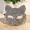 Rhinestone Halloween Masquerade Mask - Sparkling Half-Face Party Mask Fashion Accessory