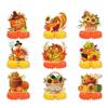 9Pcs Fall Pumpkin Honeycomb Centerpiece Thanksgiving Pumpkin Turkey Duck Fruits Tabletop Ornaments Autumn Harvest Decorations