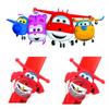 1 шт. Мультяшные часы Super Wings Фигурки самолетов Силиконовый ремешок ПВХ Модель Детский Подарок Игрушка