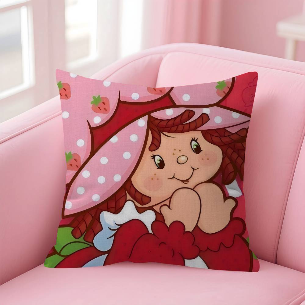 Cute Role Strawberry ShortcakeCartoon Cushion Cover Pillow Cover Decor Pillowcase Printed Cushion Case for Couch