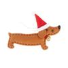 1pc Christmas Decor Mini Cute Felt Wool Dachshund Christmas Tree Hanging Decorative Pendant Xmas Navidad New Year Party Gift