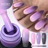 MEET ACROSS 7ml Purple Glitter Auroras Thermal Gel Nail Polish Winter 3 Layers Temperature Color Changing Semi Permanent Manicure Nail Art Gel Varnish