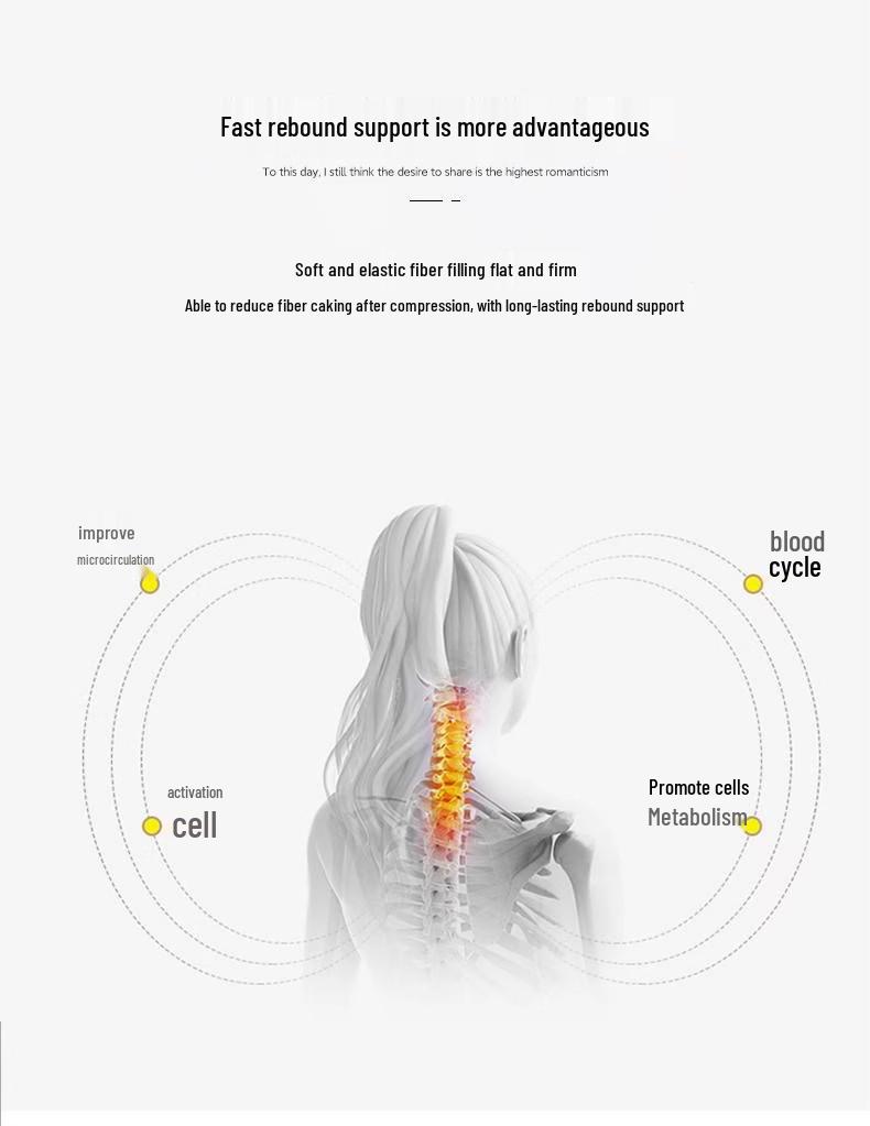 3D Спа Вязаная Хлопковая Массажная Подушка - Помощь для Сна и Поддержка Шеи