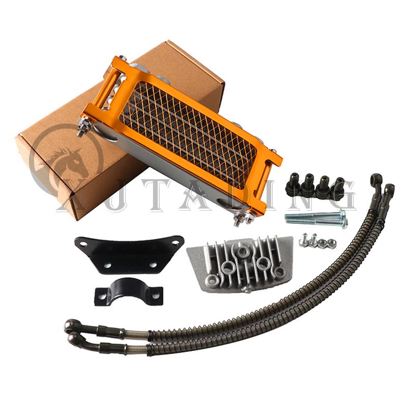 Мотоциклетный масляный радиатор, комплект масляного радиатора для Honda Monkey Yamaha Kawasaki 50cc-140cc Pit Dirt Bike Scooter Moped Enduro Motocross