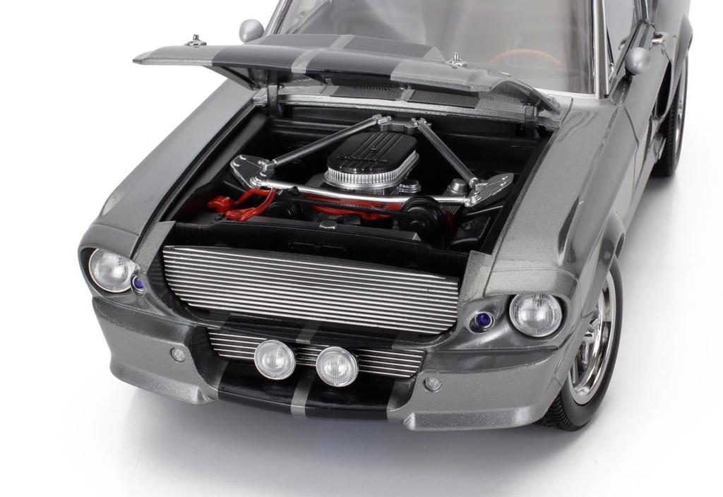 Масштаб 1/12 Американская модель автомобиля Мустанг KK-SCALE 1/12 Мустанг Шелби GT500 Элеонора Купе 1967 Серый/Черный KKDC120171