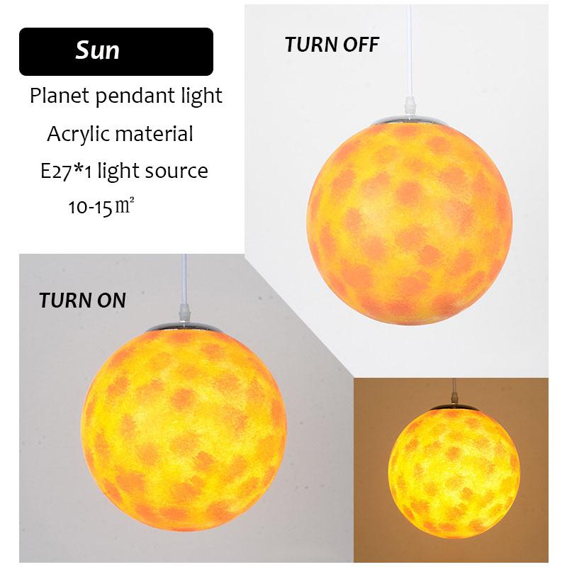 Сферический светильник в стиле минимализма «Планета» в скандинавском стиле, подвесное освещение для выставок в вестибюле, светодиодный подвесной светильник для кафе и ресторанов, декор для дома