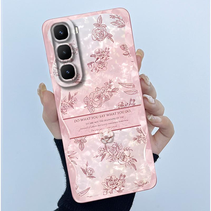 Чехол для Infinix Hot 60 Pro Plus Модный Простой Цветок Жидкий Силикон Защита Камеры Чехол Для Infinix Hot 60 Pro+ Capa