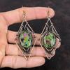 Copper Ruby Zoisite Earring Copper Wire Wrapped Earrings Natural Gemstone Earring Copper Jewelry Handmade Earring Wire Jewelry Gift For Her