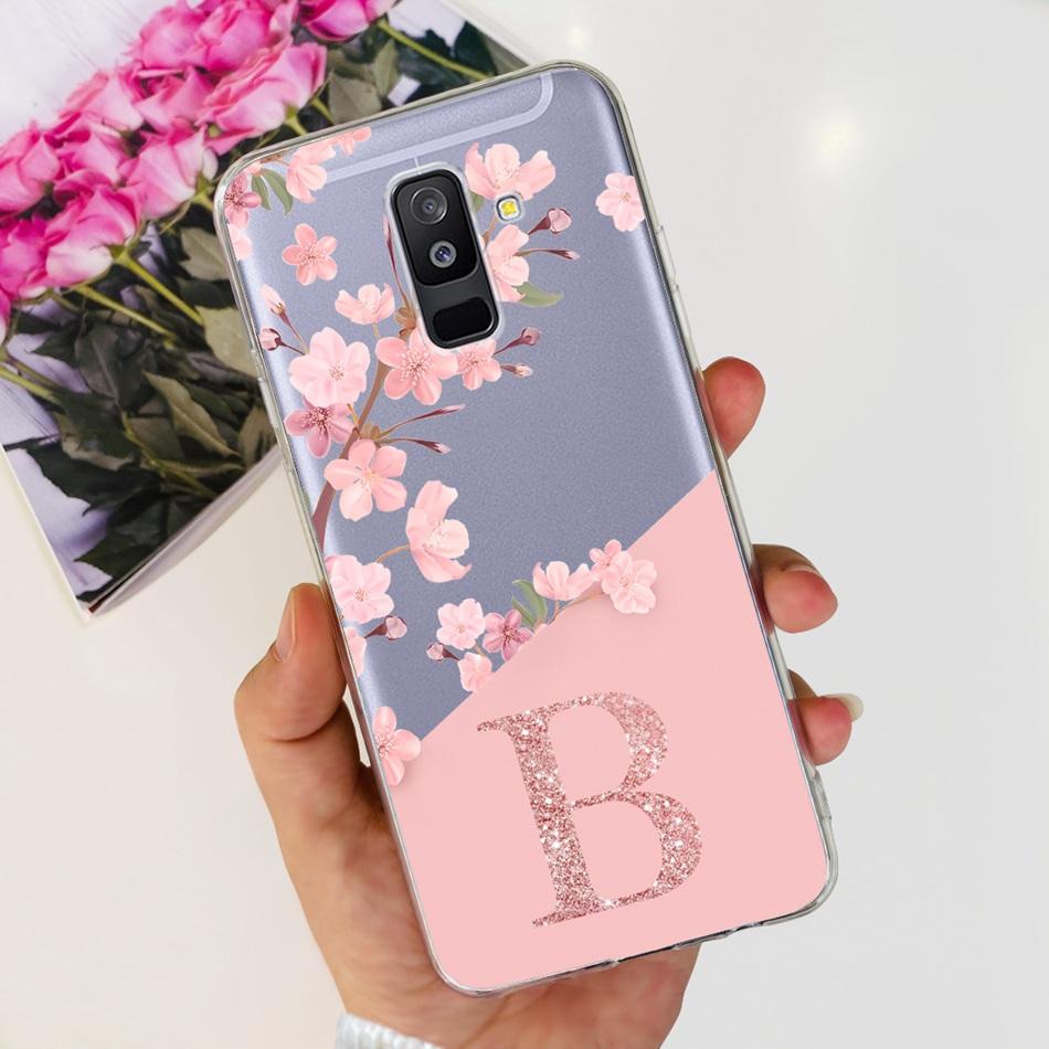 Чехол для Samsung Galaxy A6 Plus 2018 Samsung A6 (2018) Модные прозрачные чехлы из мягкого силикона TPU с буквами для телефонов Samsung Galaxy A6 Plus A605G A600F