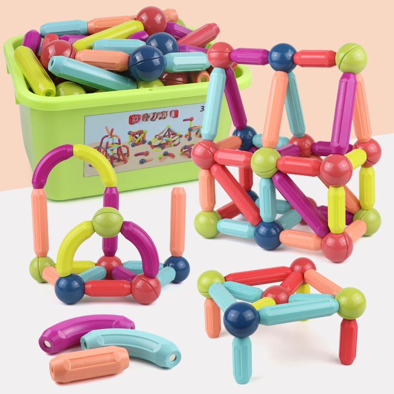 Colorful Magnetic Stick Building Blocks for Kids: Creative Educational DIY Toy Set
