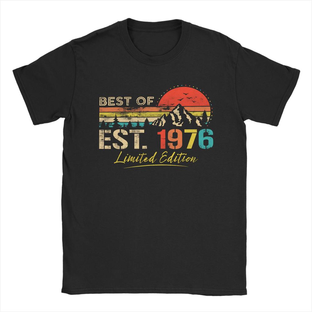 Vintage 1976 Limited Edition T Shirt Beach  Hipster TShirts Unisexs 100 Cotton O Neck Plus Size Tees ShortSleeved Retro Tshirt