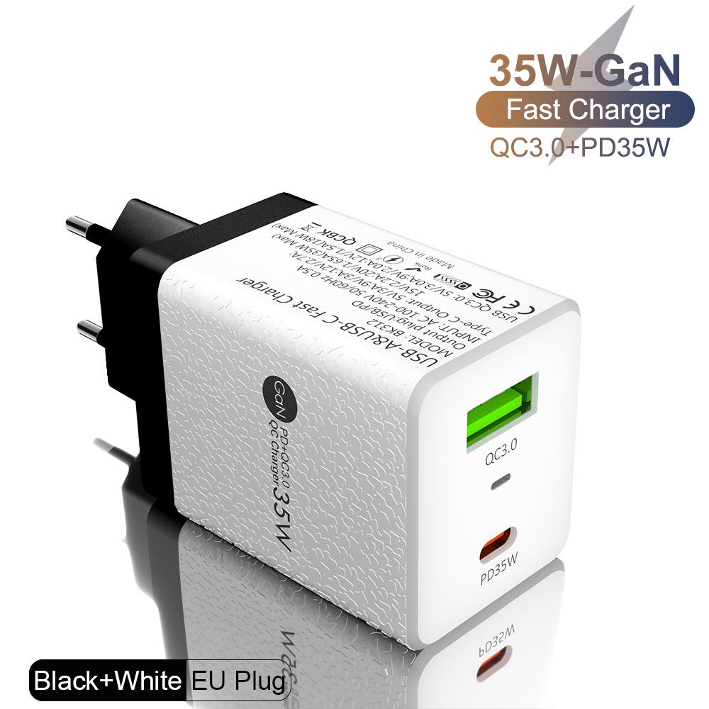 Gallium Nitride Super Fast Charger QC3.0+PD35W EU/UK/AU Plug