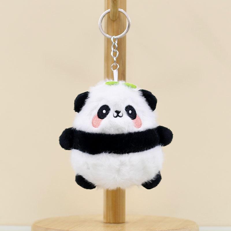 Cute Cartoon Panda Plush Keychain Soft Accessory For Bags And Keyrings With Charm