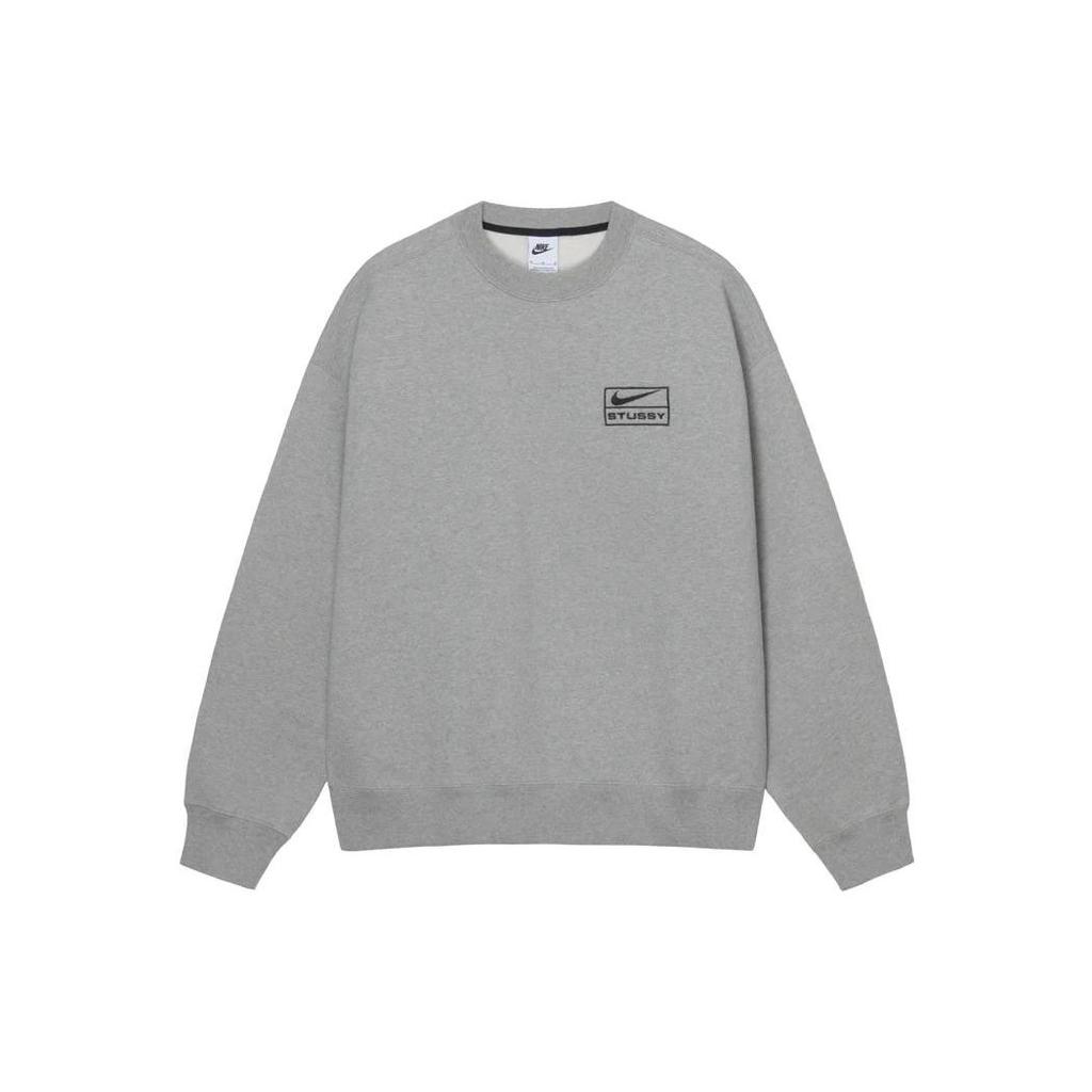 Nike Флис X Stussy Crew (Азия) серый (ВС23) Уличная одежда унисекс DO9338-063
