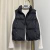 2024 зима новый пуховый жилет женский воротник-стойка короткий свободный и универсальный белый утиный пуховик жилет прилив