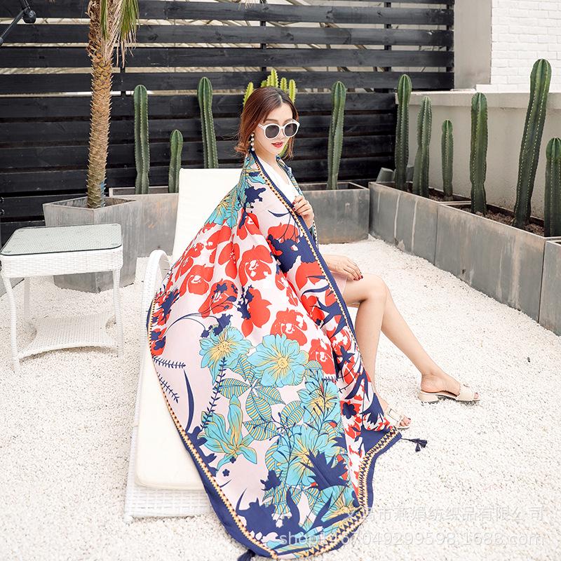 180*90см Дорожные Пляжные Солнцезащитные Шарфы для Женщин Бикини Большой Парео Шарф Бразильский Купальник Пляжная Накидка Шали