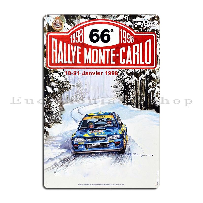 Ралли Монте-Карло 1994 Escort RS Cosworth едет Карло Пленительная дань уважения автоспорту Металлический настенный декор Гаражная жестяная табличка Постер