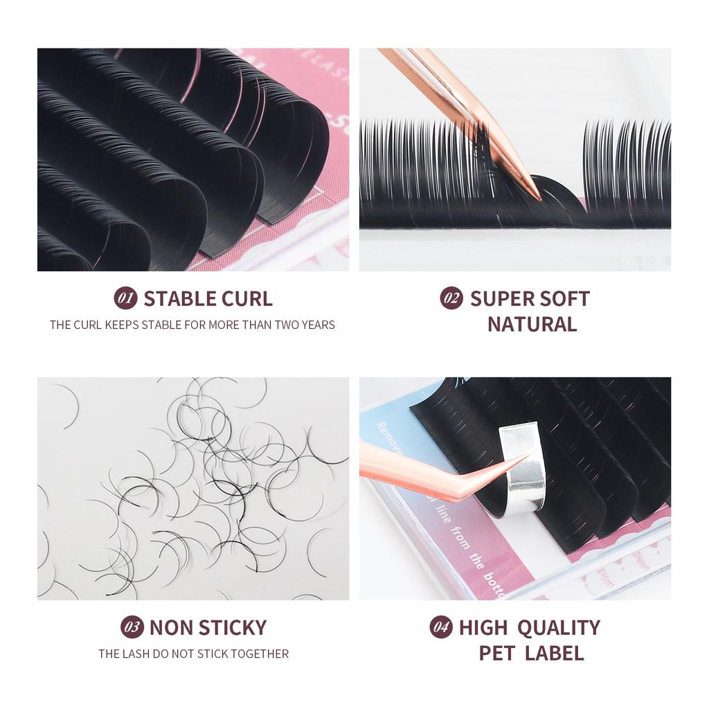 ANNAFRIS 15-20mm Mixed Length Individual Mink Eyelash Extension Supplies Natural Matte Black Soft Russian Volume Lashes Maquiagem