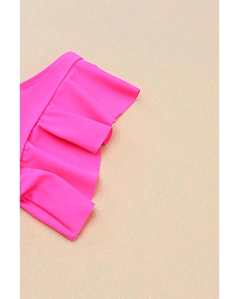 Azura Exchange Floral Print V-Neck Ruffles Bikini